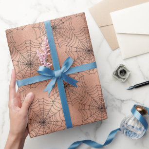 Papier Cadeau Halloween gothique rose