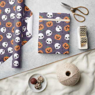 Papier Cadeau Halloween Kawaii Pattern
