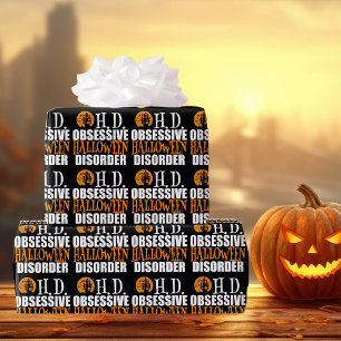 Papier Cadeau Halloween Obsédé Hauné Maison Noire