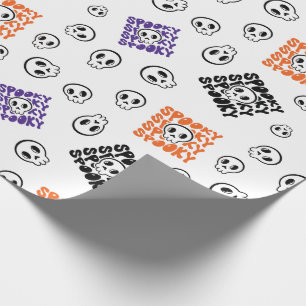 Papier Cadeau Halloween Skulls enrobage sans soudure conception