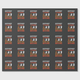 Papier Cadeau Halloween Soutenez Vos Sorcières Locales Graphique