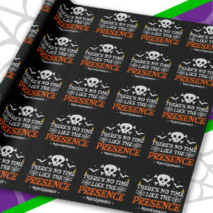 Papier Cadeau Halloween Spirit Crâne Crossbones drôle Halloween
