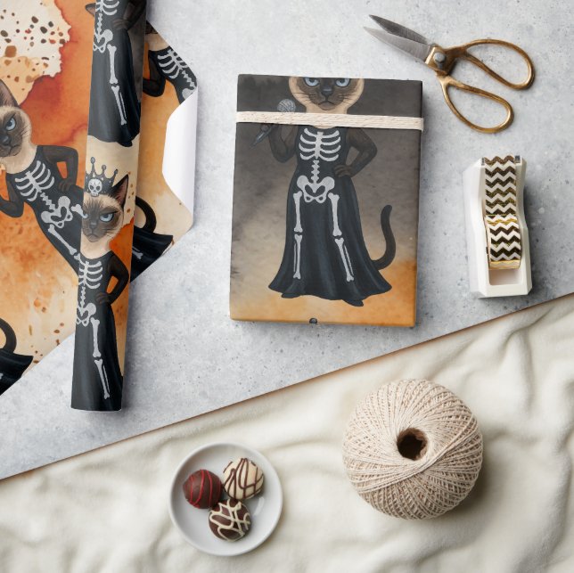 Papier Cadeau Halloween themed for Siamese Cat lovers (Artisanat)