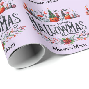 Papier cadeau Hallowmas Halloween Noël Mashup