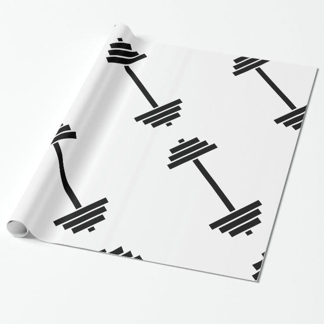 Papier Cadeau Haltères (Déroulé)