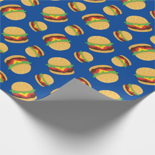Papier Cadeau Hamburger Anniversaire Burger Papier d'enveloppeme