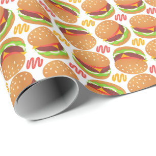 Papier Cadeau Hamburgers papier enveloppant