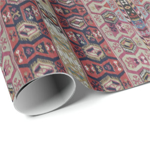 Papier Cadeau HAMbyWG - Enveloppement cadeau - Brown bleu tribal