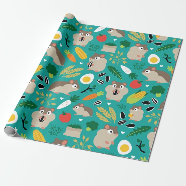 Papier Cadeau Hamsters Et Leurs Traitements (Déroulé)