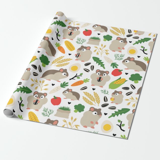 Papier Cadeau Hamsters Et Leurs Traitements (Déroulé)
