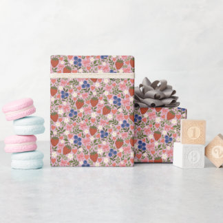 Papier Cadeau Hand Drawn Berry Pattern  Wrapping Paper Roll
