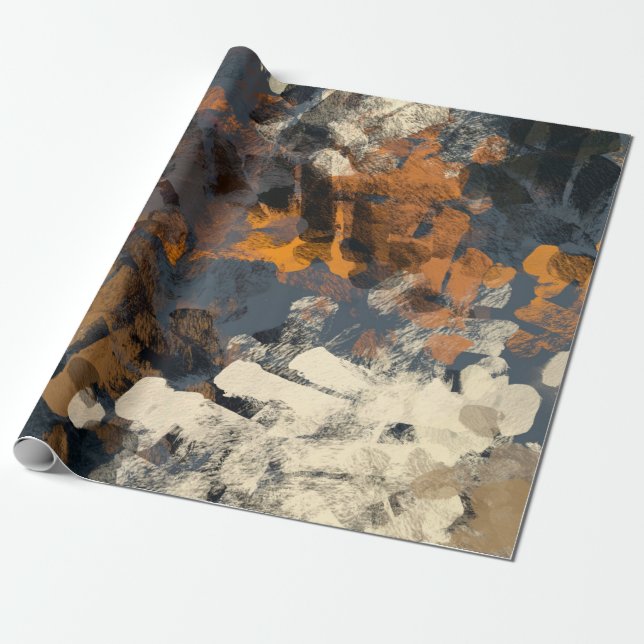Papier Cadeau Handmade surreal abstract pattern. Modern artistic (Déroulé)