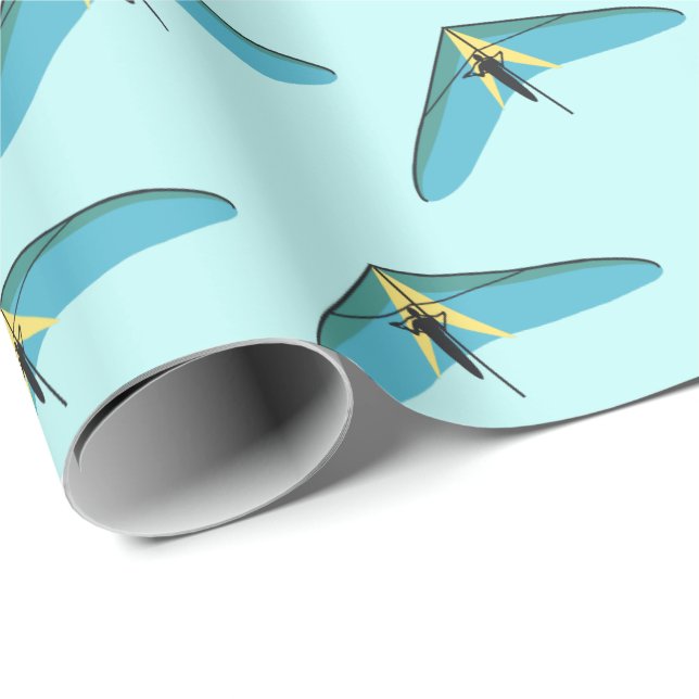 Papier Cadeau Hang Gliding (Coin rond)