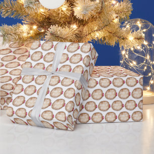 Papier Cadeau Hanoukka Chanukah Fêtes juives Jelly Doughnut
