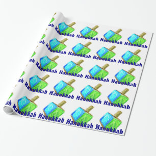 Papier Cadeau Hanoukka Dreidels