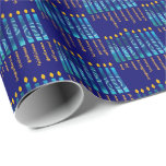 Papier Cadeau HANOUKKA Fruit of the Spirit Christian<br><div class="desc">Élégant HANOUKKA Fruit of the Spirit Christian Wrapping Paper, spécialement conçu avec la menorah de Hanoukka et le fruit neuf du Saint-Esprit de la foi chrétienne : amour, joie, paix, longévité, bonté, bonté, fidélité, maîtrise de soi. Ce papier d'emballage Hanoukka ferait une excellente façon de présenter vos dons aux Juifs...</div>
