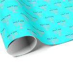 Papier Cadeau Hanoukka Silver Menorah sur Aqua Blue<br><div class="desc">Papier enveloppant avec menorah argent avec bougies bleues et motif de flamme de bougie jaune sur un arrière - plan bleu aqua. Personnalisable . Parfait pour la fête juive d'Hanoukka (Chanukah).</div>
