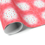 Papier Cadeau Hanoukka Star et Snowflakes Red<br><div class="desc">Papier enveloppant avec ma conception pour Hanoukka de l'Etoile de David avec de petits flocons de neige colorés sur un arrière - plan rouge et blanc glacé.</div>
