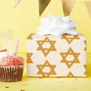 Papier Cadeau HANOUKKA STAR OF DAVID Jewish Holiday Bar Mitzvah