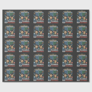 Papier Cadeau Hanukkah moitié Noël Christmukkah drôle