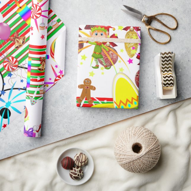 Papier Cadeau Happy Birthday Christmas Wrapping Paper (Artisanat)