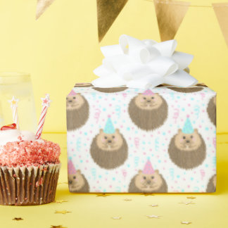 Papier Cadeau Happy Birthday Hedgie Pattern