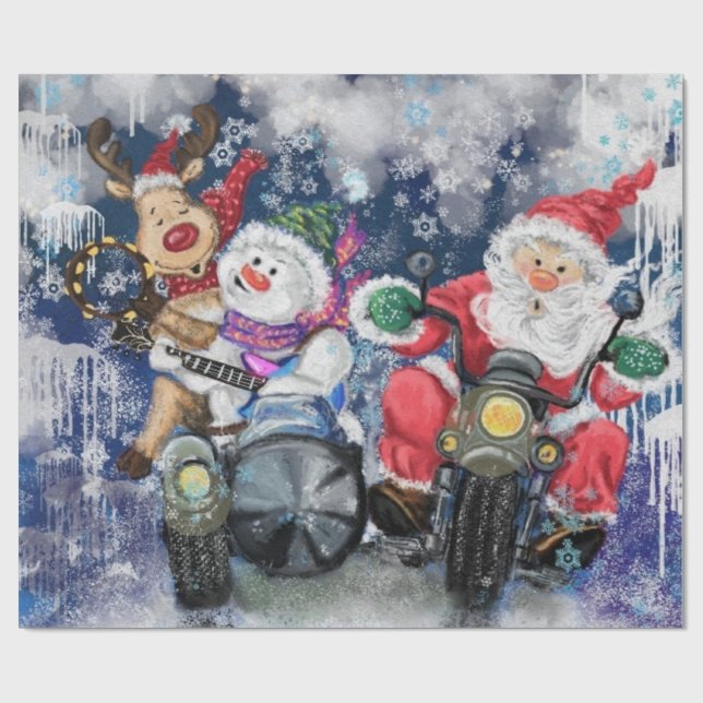 Papier Cadeau Happy Friends Funny Christmas Wrapper Paper (Plat)