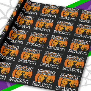 Papier Cadeau Happy Halloween Chat noir saison Éffrayante Funny