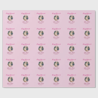 Papier Cadeau Happy retirement year name circle photo retired