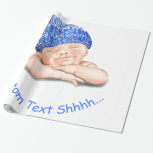 Papier Cadeau Happy Sleeping Baby Wrapping Papier Votre Nom de t