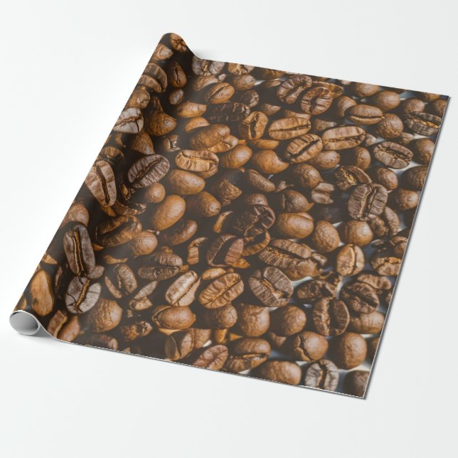 Papier Cadeau Haricots Brown au café (Déroulé)