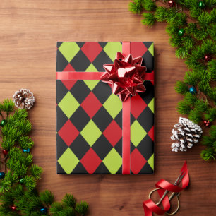 Papier Cadeau Harlequin de vacances coloré Motif