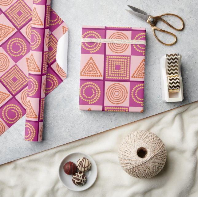 Papier Cadeau Harmonie géométrique - (Artisanat)