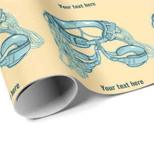 Papier Cadeau Harnais d'escalade de roche avec tirages rapides