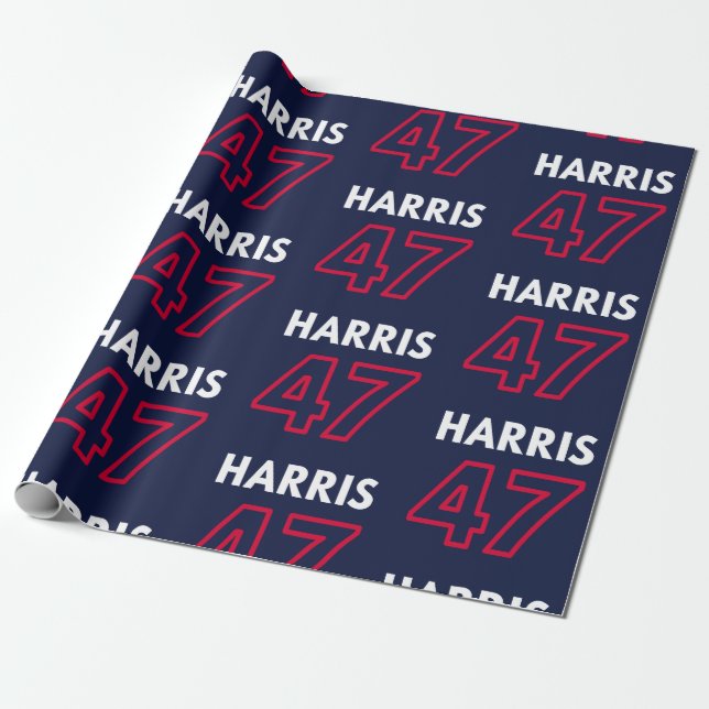 Papier Cadeau Harris 47 III - Kamala Harris Pour Président (Déroulé)