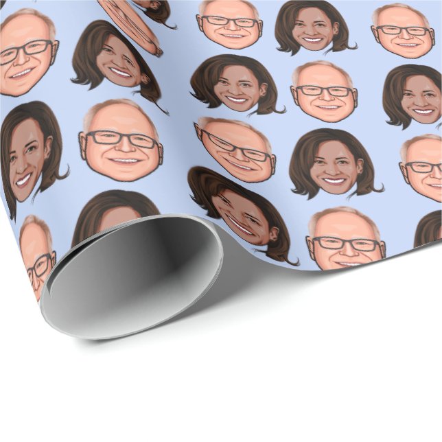 Papier Cadeau Harris Walz 2024 (Coin rond)