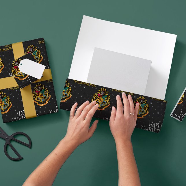 Papier Cadeau Harry Potter | Armoirie de Poudlard - Joyeux Noël (Créateur téléchargé)