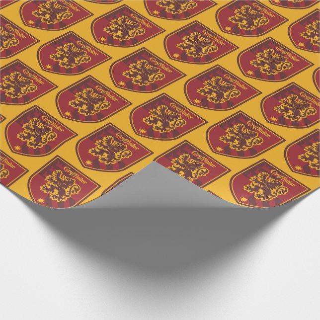 Papier Cadeau Harry Potter | Blason de fierté de la maison Gryff (Coin)