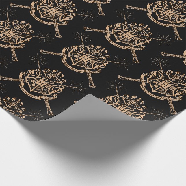 Papier Cadeau Harry Potter | Blason des Baguettes Croisées de Po (Coin)