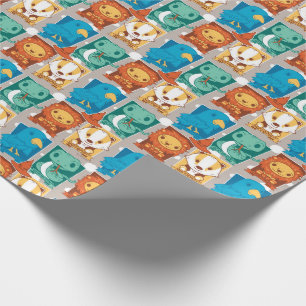 PAPIER CADEAU HARRY POTTER™   CARTOON HOGWARTS™ MAISONS