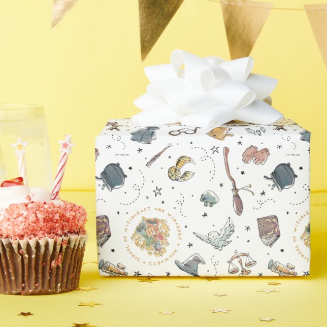 Papier Cadeau Harry Potter Icons Motif - Anniversaire (Fête d'anniversaire)