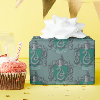 Papier Cadeau Harry Potter | Slytherin Crest Green