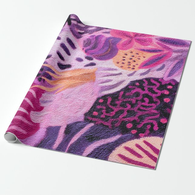 Papier Cadeau HATHOR Luxury Floral Wrapping Paper (Déroulé)