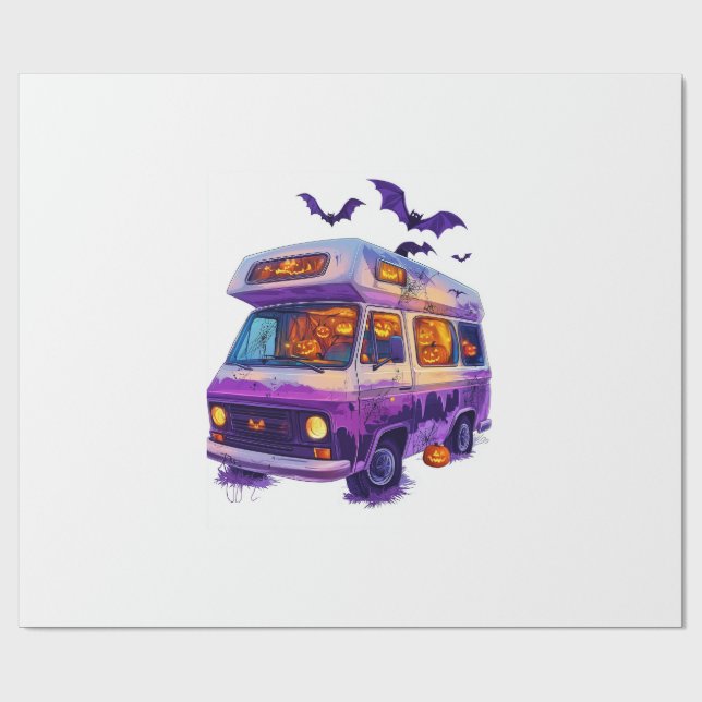 Papier Cadeau  Haunted Camper Van (Plat)