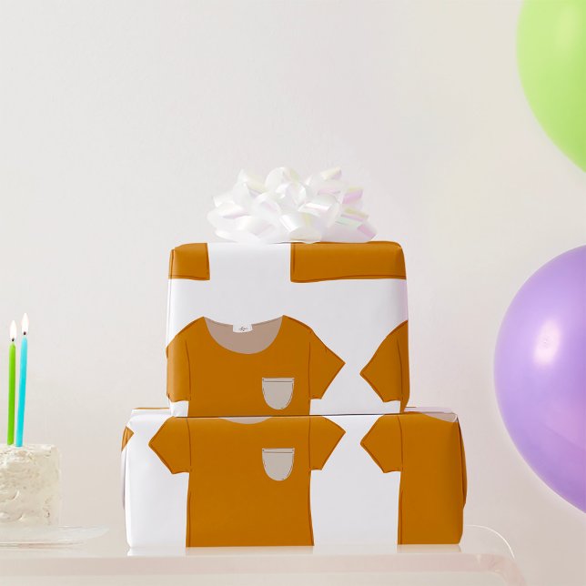 Papier Cadeau Haut minimaliste jaune moutarde (Créateur téléchargé)
