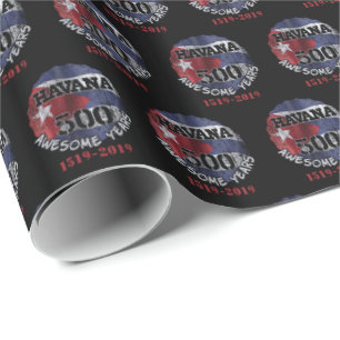 Papier Cadeau Havana 500 Années Formidables - Cuba Anniversaire