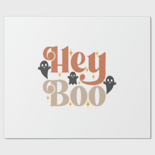 Papier Cadeau Hé Boo Boho Halloween Hé Boo Fantôme