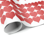 Papier Cadeau Heart Motif Red Romantic Saint-Valentin 2021<br><div class="desc">Imprimé avec de beaux motifs de coeur en arrière - plan blanc rouge. Idéal pour la Saint Valentin,  mariage,  anniversaire,  anniversaires,  douche nuptiale,  baby showers etc. Vous pouvez choisir une autre couleur arrière - plan si vous le souhaitez !</div>