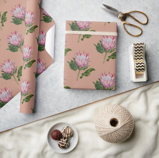 Papier Cadeau Heart of Gondwana, Dawn Pink Wrapping Paper Design (Artisanat)