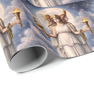 Papier Cadeau Hécate Triple Déesse Art Lunaire Céleste – mythe